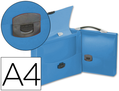 PASTA PORTA DOCUMENTOS LIDERPAPEL POLIPROPILENO DIN A4 AZUL TRANSPARENTE COM ASA