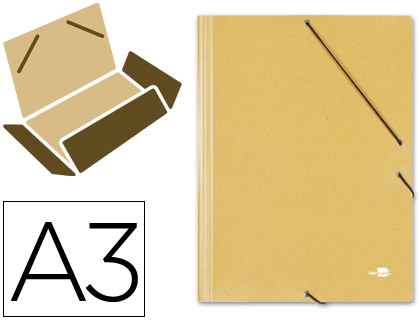 PASTA DE ELASTICOS LIDERPAPEL DIN A3 AMARELA