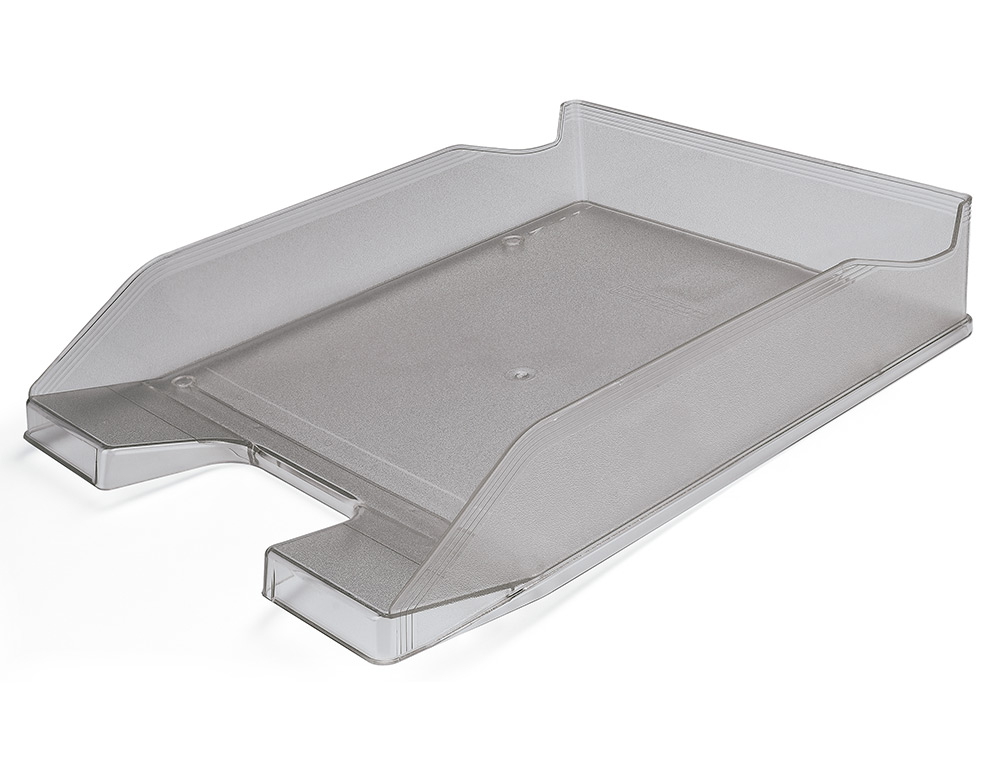 TABULEIRO DE SECRETARIA Q-CONNECT PLASTICO CINZA ESCURO TRANSPARENTE