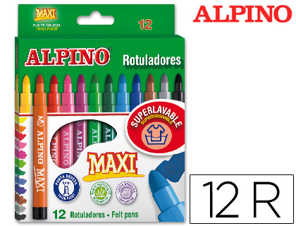 MARCADOR ALPINO MAXI 12 UNIDADES