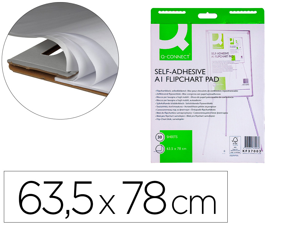BLOCO DE PAPEL AUTOADESIVO Q-CONNECT 70 GR