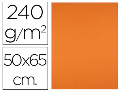 CARTOLINA LIDERPAPEL 50X65 CM 240 GR LARANJA