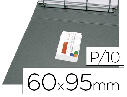BOLSA AUTOADESIVA Q-CONNECT PARA CARTOES DE VISITA 60X95MM PACK DE 10 UNIDADES