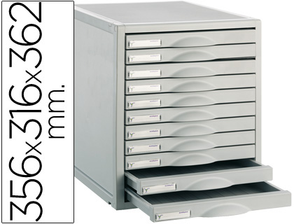 BLOCO CLASSIFICADOR 8211C 11 GAVETAS COR CINZA 356X316X362 MM