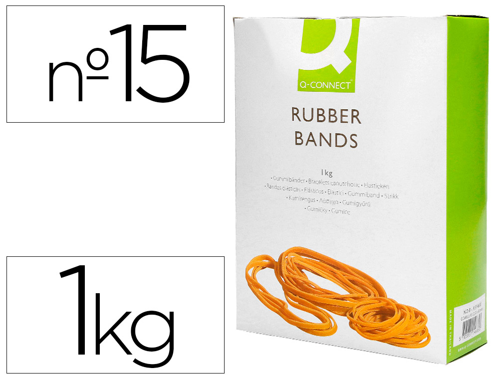 ELASTICOS Q-CONNECT 1000 GR NUMERO 15