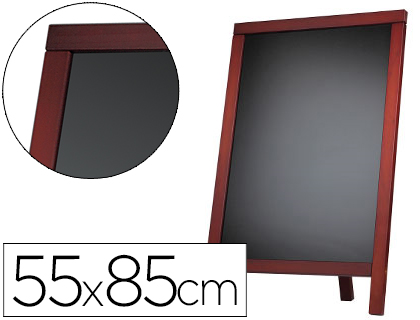 QUADRO PRETO LIDERPAPEL CAVALETE E MOLDURA DE MADEIRA COM SUPERFICIE PARA MARCADORES TIPO GIZ 55X85CM