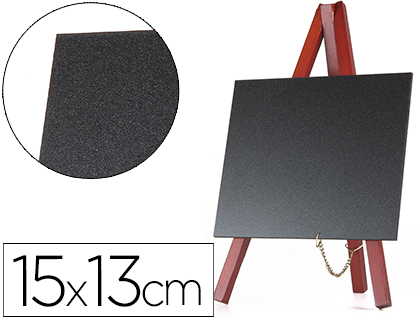 QUADRO PRETO LIDERPAPEL CAVALETE DE MADEIRA SUPERFICIE PARA MARCADORES TIPO GIZ 15X13CM CONJUNTO 3 QUADROS
