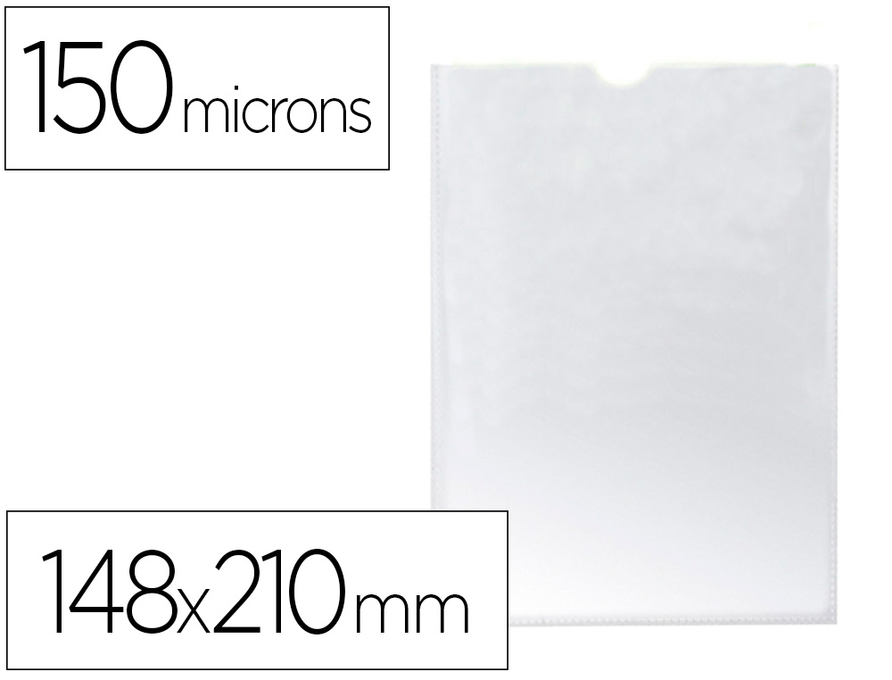 BOLSA CATALOGO Q-CONNECT DIN A5 150 MICRONS PVC TRANSPARENTE 148X 210 MM