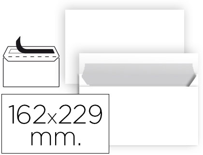 ENVELOPE LIDERPAPEL N.11 C5 BRANCO 162X229 MM TIRA DE SILICONE PACK DE 25 UNIDADES
