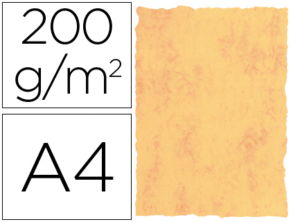 PAPEL PERGAMINHO MICHEL DIN A4 200 GR COR MARMORE AMARELO EMBALAGEM DE 25 FOLHAS