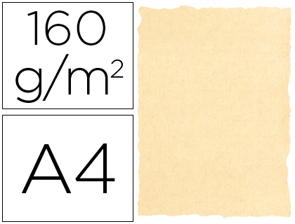 PAPEL PERGAMINHO MICHEL DIN A4 160 GR COR PERGAMINHO CREME EMBALAGEM DE 25 FOLHAS