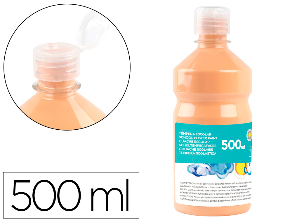 GUACHE ESCOLAR LIDERPAPEL 500 ML CARNE