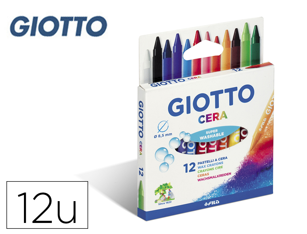 LAPIS DE CERA GIOTTO CAIXA DE 12 CORES