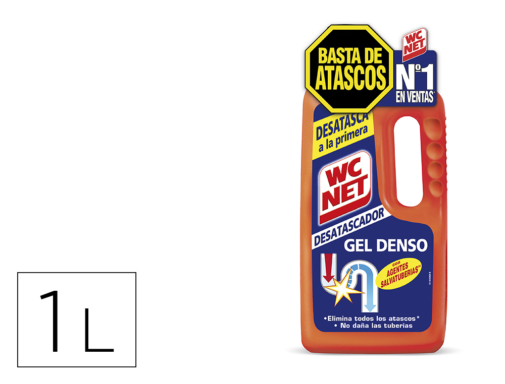 DESENTUPIDOR DE TUBOS GEL WC NET ENERGY GARRAFA DE 1 L