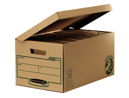 CAIXA PARA ARQUIVO MORTO FELLOWES EM CARTAO RECICLADO CAPACIDADE 6 CAIXAS DE ARQUIVO 80 MM 293X390X560 MM