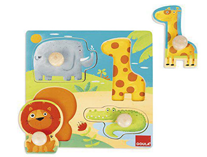 PUZZLE GOULA ANIMAIS DA SELVA 4 PECAS