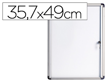 VITRINA DE ANUNCIOS BI-OFFICE FUNDO MAGNETICO EXTRAPLANA DE INTERIOR 35,7X49 CM