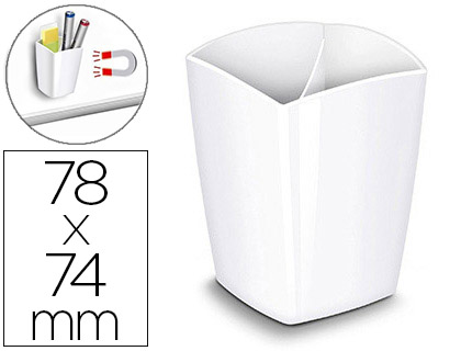 PORTA LAPIS CEP MAGNETICO BRANCO 78X74X95 MM