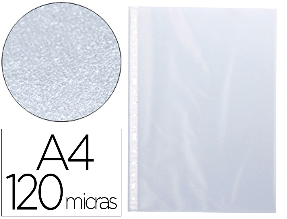 BOLSA CATALOGO/MICA Q-CONNECT DIN A4 120 MICRONS MARTELADA CAIXA DE 100 UNIDADES