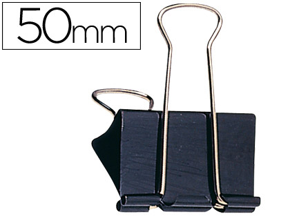 MOLA METALICA Q-CONNECT REVERSIVEL N.5 50 MM CAIXA DE 10 UNIDADES PRETO