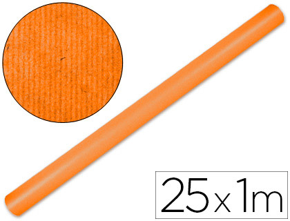 PAPEL KRAFT LIDERPAPEL ROLO LARANJA FORTE 25X1 MT 65 GR