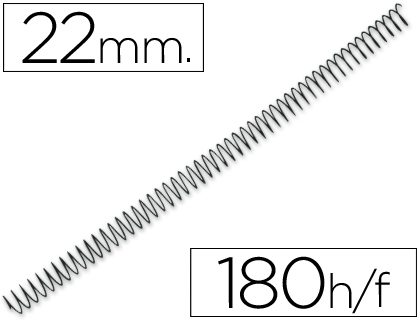 ESPIRAL Q-CONNECT METALICA 56 4:1 22MM 1,2MM CAIXA DE 100 UNIDADES