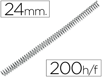 ESPIRAL Q-CONNECT METALICA 56 4:1 24MM 1,2MM CAIXA DE 100 UNIDADES