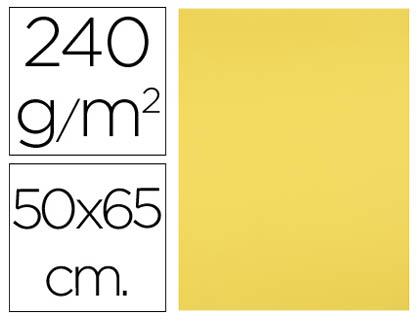 CARTOLINA LIDERPAPEL 50X65 CM 240 GR AMARELO LIMAO PACK DE 25 UNIDADES