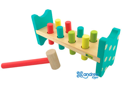 JOGO ANDREUTOYS BANCO PICA CORES 8 BARRAS 28,6X8X12,2 CM