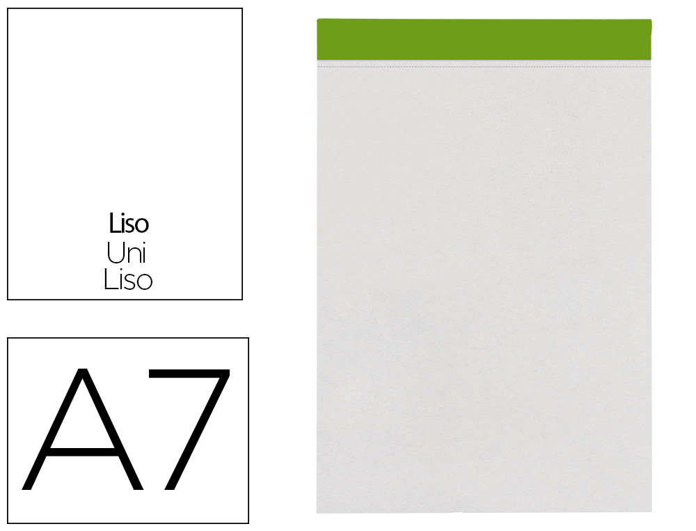 BLOCO DE APONTAMENTOS LIDERPAPEL LISO A7 80 FOLHAS 60G/M2 PERFURADO SEM CAPA