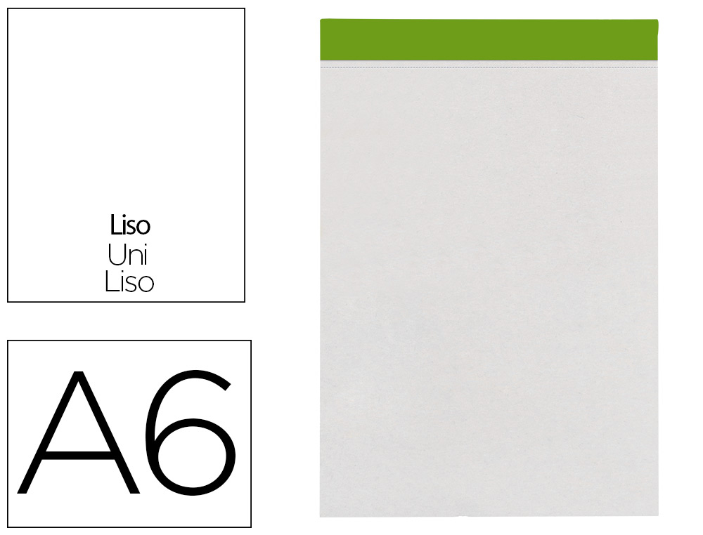 BLOCO DE APONTAMENTOS LIDERPAPEL LISO A6 80 FOLHAS 60 G/M2 PERFURADO SEM CAPA