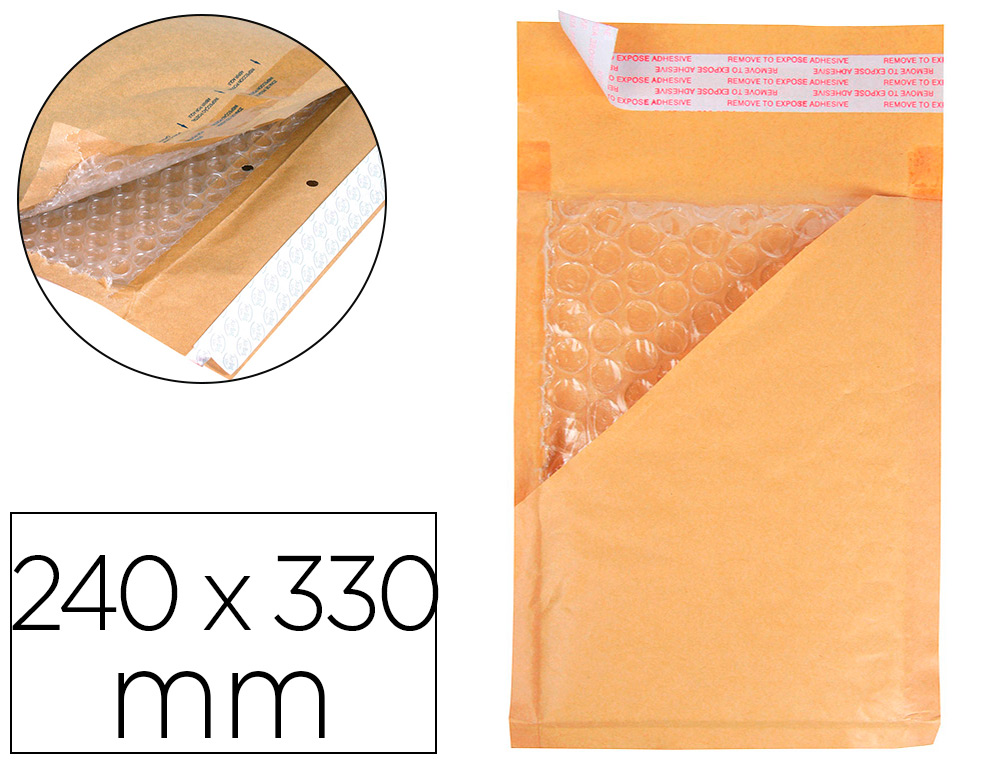 ENVELOPE BORBULHAS Q-CONNECT CREME G/4 240X330 MM CAIXA DE 50 UNIDADES