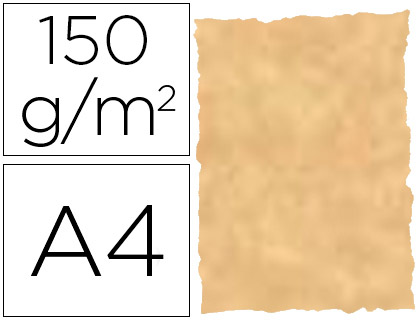 PAPEL PERGAMINHO TROQUELADO DIN A4 150 GR COR PARCHMENT OCRE EMBALAGEM DE 25 FOLHAS