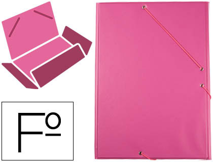 PASTA DE ELASTICOS LIDERPAPEL PLASTICO FOLIO ABA COR FUCSIA