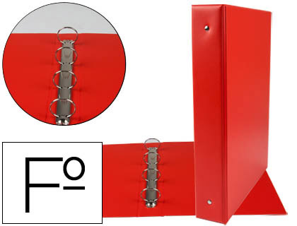 PASTA LIDERPAPEL 4 ANEIS 40 MM REDONDOS PLASTICO FOLIO COR VERMELHO