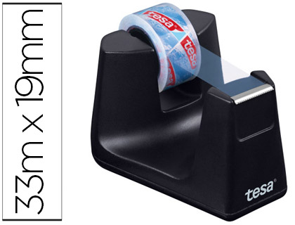 DESENROLADOR TESA DE SECRETARIA PLASTICO EASY CUT SMAT PRETO PARA ROLO DE 33MX19 MM
