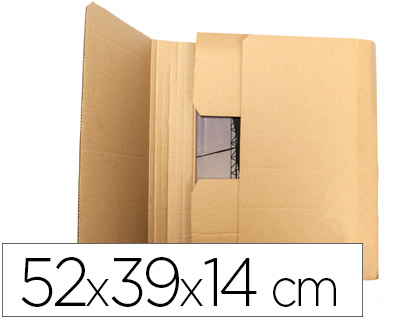 CAIXA PARA EMBALAR LIVRO Q-CONNECT MEDIDAS 520X390X140 MM ESPESSURA CARTAO 3 MM