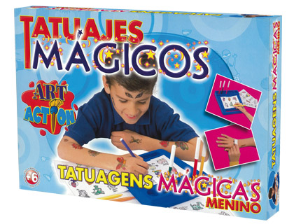 JOGO DE MESA FALOMIR TATUAGENS MAGICOS INFANTIL
