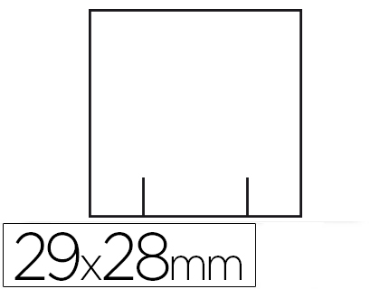 ETIQUETAS METO BRANCA 29X28 MM RECORTADA ROLO DE 700 ETIQUETAS