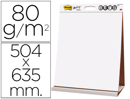 BLOCO CONGRESSO POST-IT LISO RECICLADO 504 X 635 MM COM 20 FOLHAS