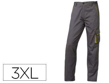 CALAS DELTAPLUS COM CINTURA AJUSTAVEL E 5 BOLSOS COR CINZA - VERDE TAMANHO XXXL