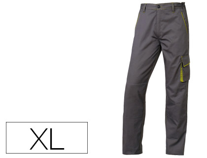 CALAS DELTAPLUS COM CINTURA AJUSTAVEL E 5 BOLSOS COR CINZA - VERDE TAMANHO XL