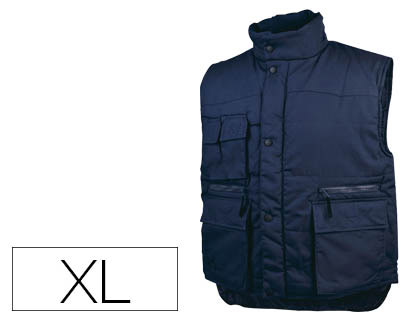 COLETE DETALPLUS MULTIBOLSOS CINTURA ELASTICA COR AZUL TAMANHO XL