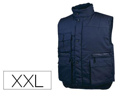 COLETE DETALPLUS MULTIBOLSOS CINTURA ELASTICA COR AZUL TAMANHO XXL