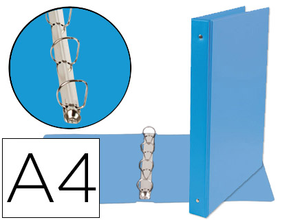 PASTA LIDERPAPEL CARTAO FORRADO PVC DIN A4 4 ANEIS 25 MM MISTOS AZUL