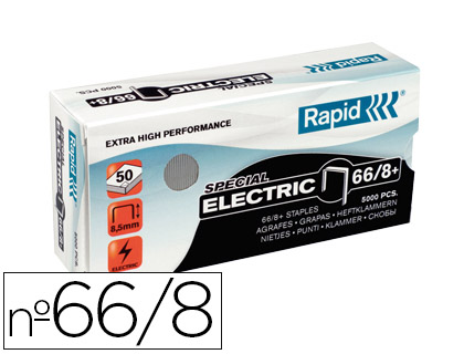 AGRAFES RAPID N 66/8+ GALVANIZADOS SUPER STRONG CAIXA DE 5000 AGRAFES