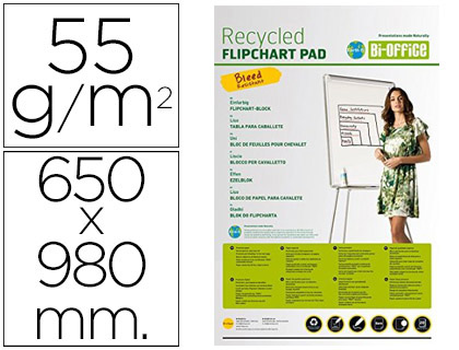 BLOCO CONGRESSO BI-OFFICE PAPEL RECICLADO 55 GR 650X980 MM