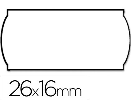 ETIQUETAS METO ONDULADAS 26 X 16 MM BRANCA ADE. 1 REMOVIVEL ROLO DE 1200 ETIQUETAS EM FORMA DE (P+T) PARA ETIQUETADORA T