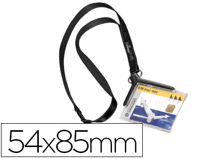 IDENTIFICADOR DURABLE COM CORDAO PLANO ACRILICO DIAGONAL 54X85MM