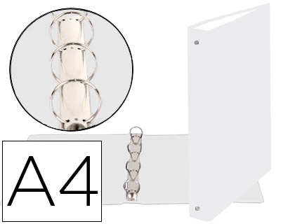 PASTA EXACOMPTA DE 4 ANEIS 30MM REDONDOS DIN A4 CARTAO FORRADO BRANCO
